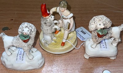 Lot 688 - A near pair of 19th century Staffordshire...