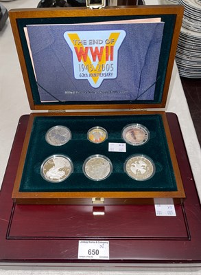 Lot 650 - A Royal Mint cased end of WWII Allied Forces...