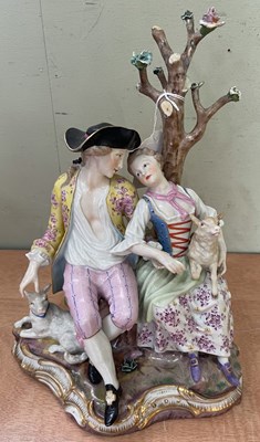 Lot 649A - A late 19th century Dresden porcelain figure...