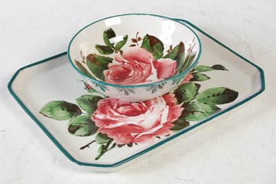 Lot 598C - Two pieces of Wemyss Ware, to include a comb...