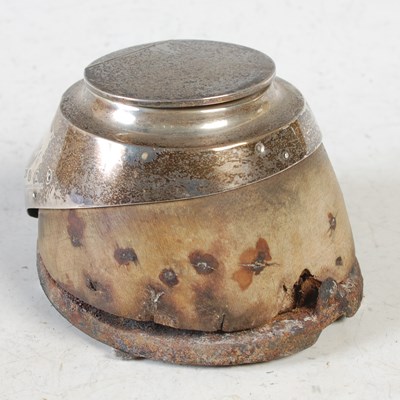 Lot 262D - An Edinburgh silver mounted horse hoof ink...