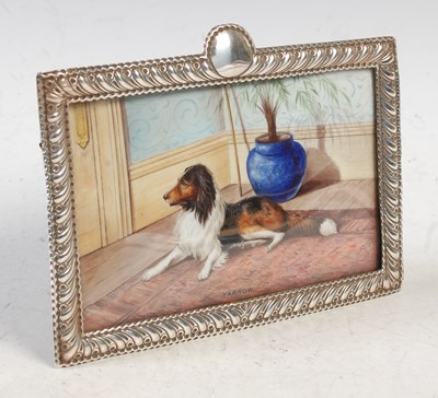Lot 400D - A London silver mounted rectangular enamel...