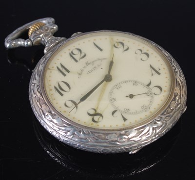 Lot 400F - A Continental white metal cased oversized...