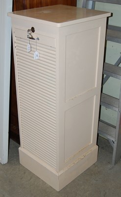 Lot 698 - A later white painted stationary cabinet with...