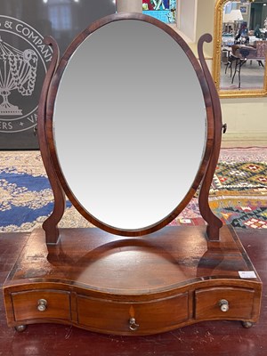 Lot 894 - A 19th century dressing table mirror, with...