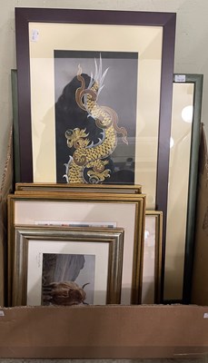 Lot 810 - A group of seven pictures, to include a...