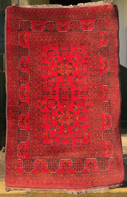 Lot 919 - A Pakistani Khanmohamadi rug, the rectangular...