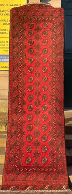 Lot 913 - A Persian runner, the rectangular field...