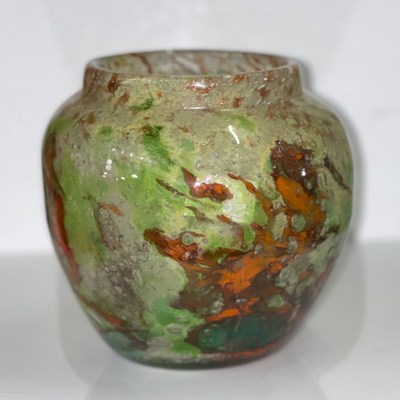 Lot 267A - A small Monart vase, shape A, mottled clear,...