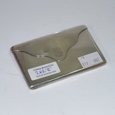 Lot 262E - A London silver calling card case in the form...