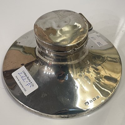 Lot 262F - A Birmingham silver Capstan inkwell, the...