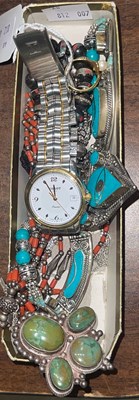 Lot 495L - A collection of assorted white metal costume...