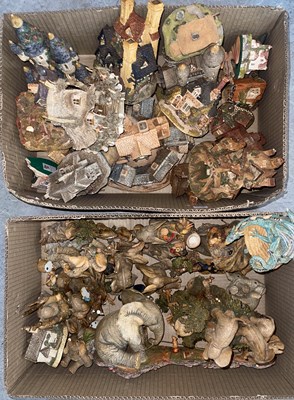 Lot 717 - Two boxes of assorted Lilyput Lane style and...