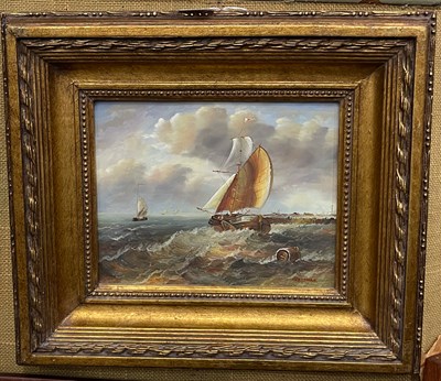 Lot 757 - Veldman (20th century) 
Choppy seas with...
