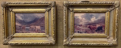 Lot 761 - A pair of decorative varnished prints...