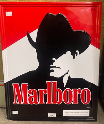 Lot 794 - A vintage Marlboro cigarette advertising sign,...