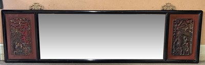 Lot 804 - A Chinese lacquer carved and gilt wood...