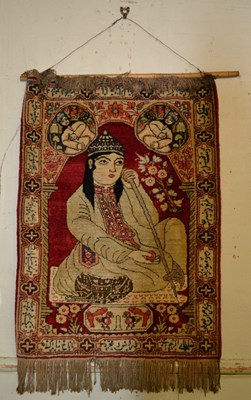 Lot 720 - A 20th century Persian style prayer mat...