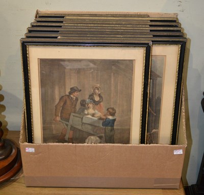 Lot 706 - Eleven Cries of London prints, 49cm high x...