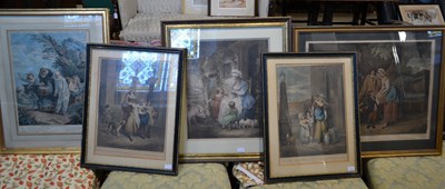 Lot 726 - A group of five framed prints, to include...