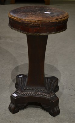 Lot 751 - A 19th century adjustable piano stool with a...