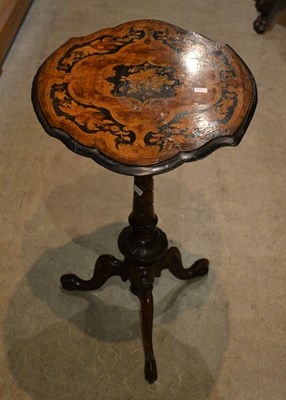 Lot 731 - A 19th century walnut and marquetry occasional...
