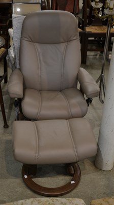 Lot 762 - A modern Stressless reclining arm chair with...