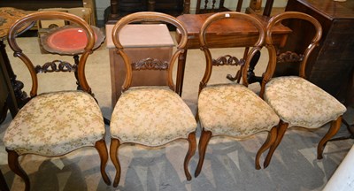 Lot 744 - A set of four 19th century mahogany balloon...