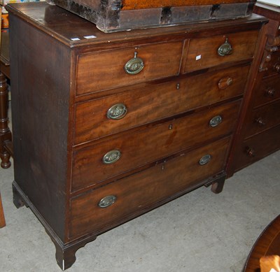 Lot 736 - A 19th century mahogany chest of two short...