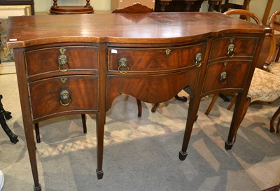 Lot 739 - A George III style mahogany serpentine style...
