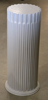 Lot 738 - A white painted pine part column plant stand...