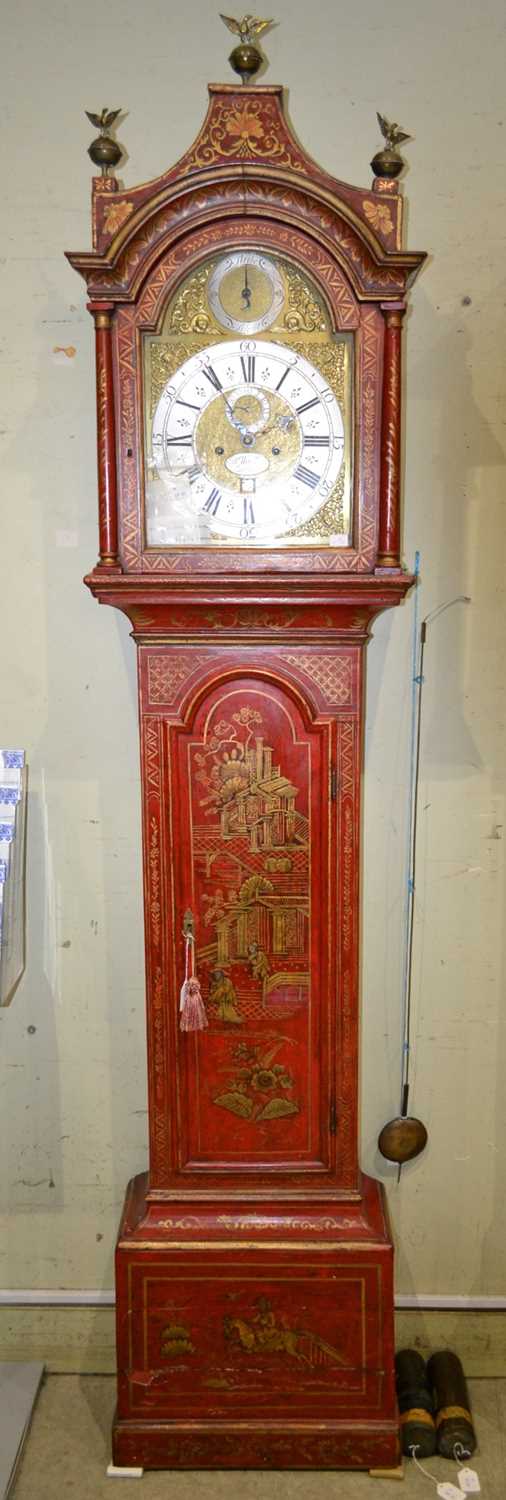 Lot 772 - A 17th century red lacquer chinoiserie...