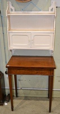 Lot 775 - A painted cream wall cabinet with two doors,...