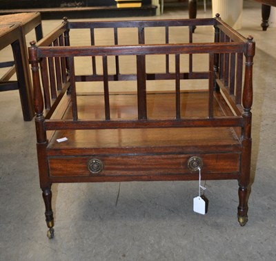 Lot 779 - A 19th century mahogany magazine rack with one...