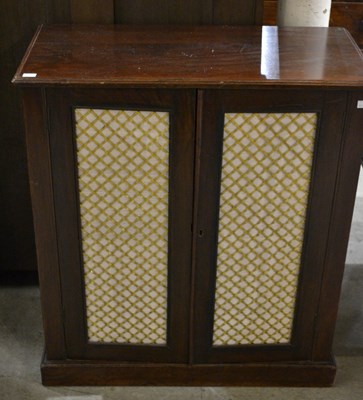Lot 808 - A Regency style mahogany two door side cabinet...