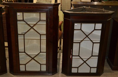 Lot 807 - A 19th century mahogany corner cabinet with...