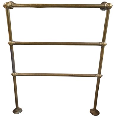 Lot 856 - A 19th century brass Eden Ball jointed towel...