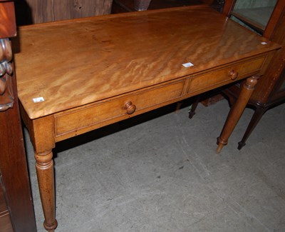 Lot 739 - A 19th century satin birch side table with two...