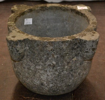 Lot 481 - An early 20th century stone mortar/ vessel,...