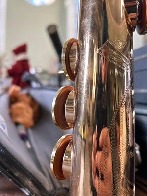 Lot 527 - A brass Yanagisawa Soprano saxophone, engraved...