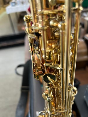 Lot 527 - A brass Yanagisawa Soprano saxophone, engraved...