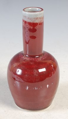 Lot 397 - A Studio Pottery Sang-De-Boeuf bottle vase...