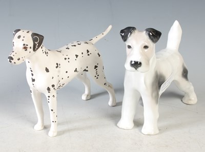 Lot 393 - A Beswick ceramic Dalmatian figure, 15cm high,...