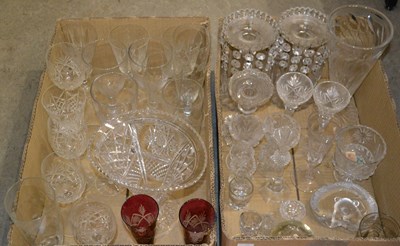 Lot 563 - Two boxes of assorted glassware to include a...
