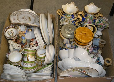 Lot 560 - Two boxes of assorted ceramics to include a...