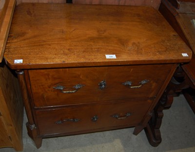 Lot 742 - A small 19th century mahogany chest of two...