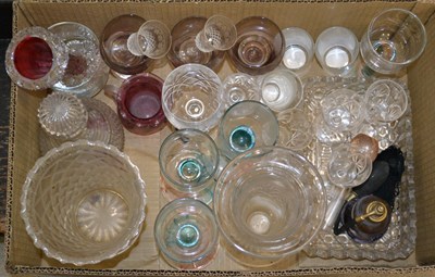 Lot 551 - A box containing a quantity of glassware to...