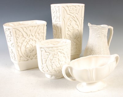 Lot 425 - A large 20th century Beswick creamware vase,...