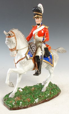 Lot 422 - A 20th century Sitzendorf porcelain military...