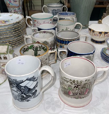 Lot 440 - A 19th century frog loving cup with two shaped...